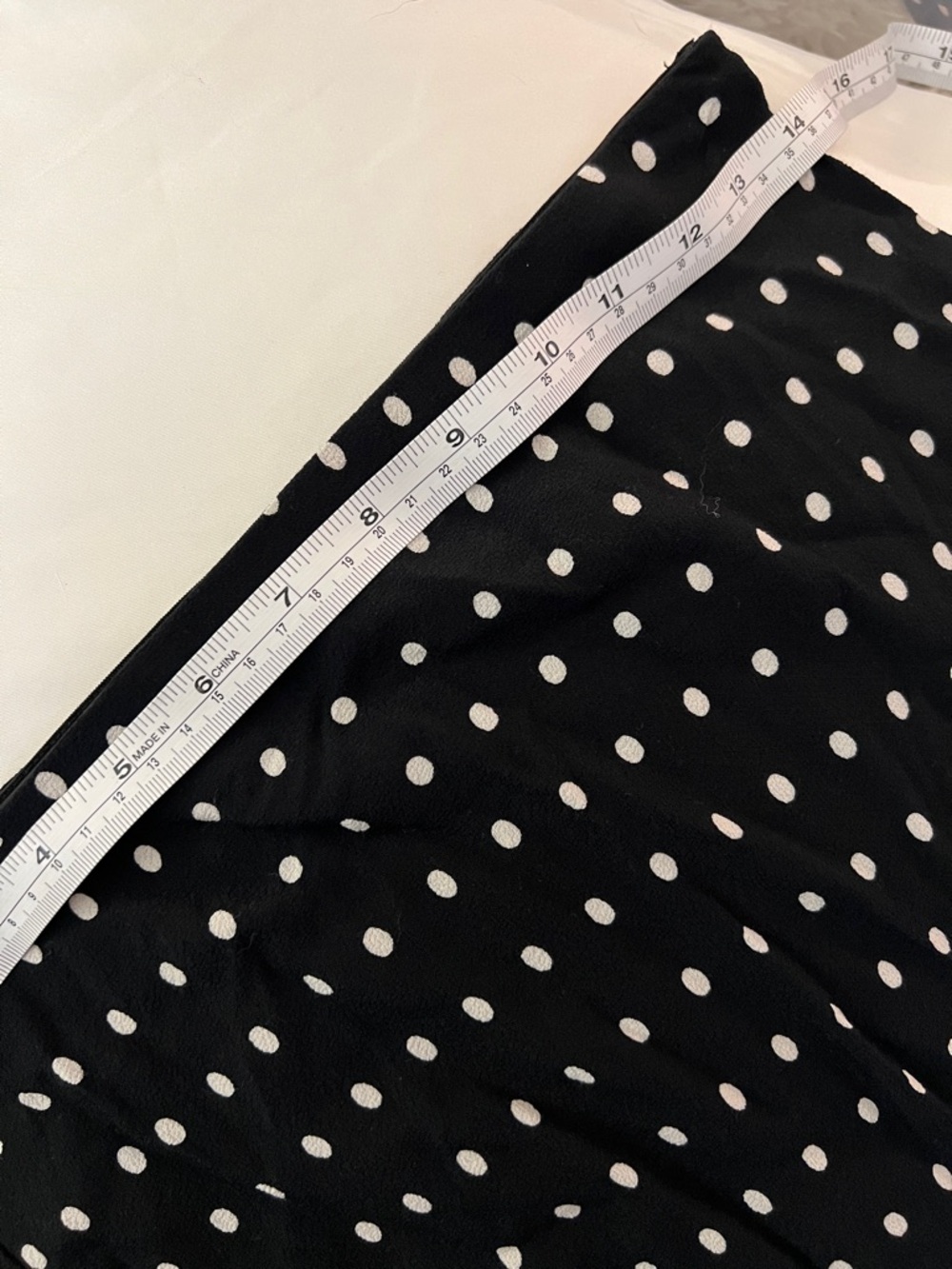 Madewell Black Polka Dot A-Line Skirt- size 2 - Picture 6 of 7